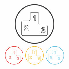 Podium line icon