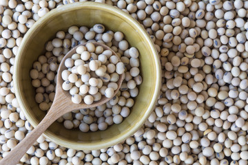 top view soy beans