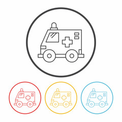 ambulance line icon