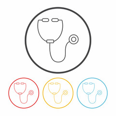 Stethoscope line icon