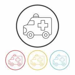 ambulance line icon