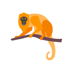 Cute monkey icon, logo, symbol. Vector illustration 