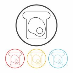 bread toast line icon