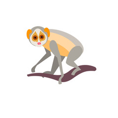 Cute monkey icon, logo, symbol. Vector illustration 