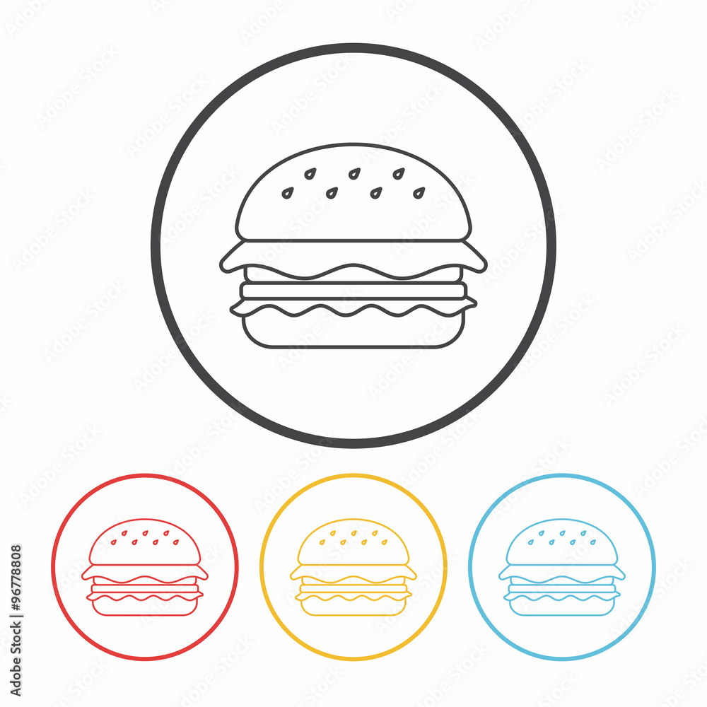 Canvas Prints  hamburger line icon