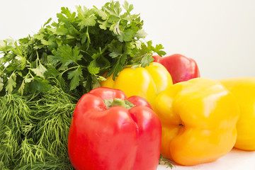 peppers, parsley and dill