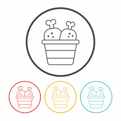 chicken line icon