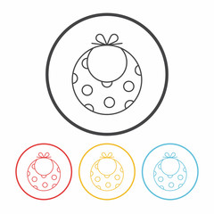 Baby bib line icon