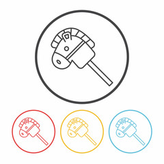 baby toy horse line icon