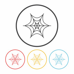 halloween spider line icon
