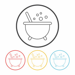 Halloween poison line icon