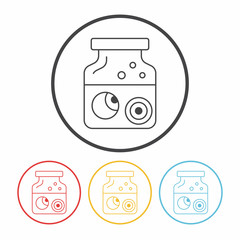halloween eyeballs line icon
