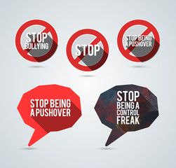 Bullying awareness elements. EPS10.