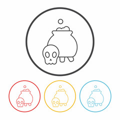 Halloween poison line icon