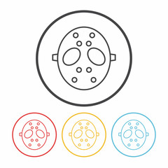 halloween monster line icon