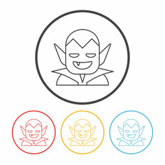 halloween monster line icon