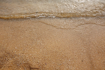 Fototapeta na wymiar sand and small wave