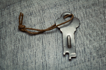 Vintage key with rope