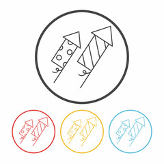 birthday cracker line icon