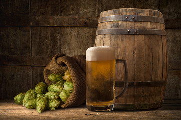 wooden barrel for beer, wine and whiskey