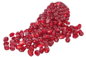 Pomegranate with scattered grain