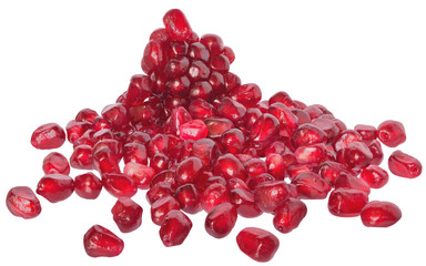 Scattered grain pomegranate isolated