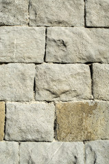 Old stone wall closeup