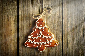 Christmas homemade gingerbread cookie