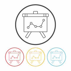 financial stock line icon