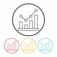 financial stock line icon