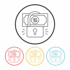 financial money symbol line icon