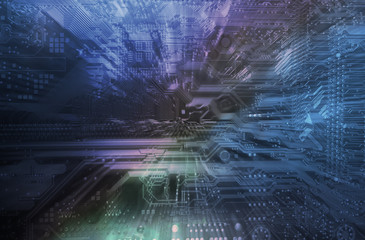 computers motherboard, microchips and electronics