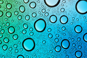  water drops on glass