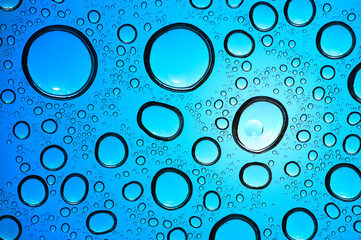  water drops on glass