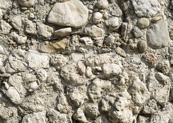 New stone wall closeup