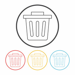 trash can line icon