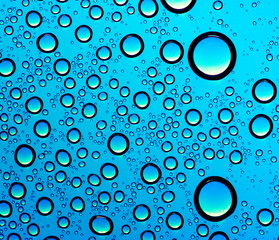  water drops on glass