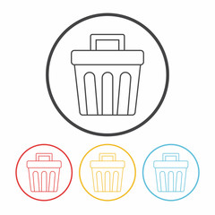 trash can line icon