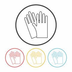 cleaning gloves line icon
