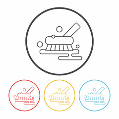 cleaning brush line icon