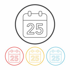 Christmas calendar line icon