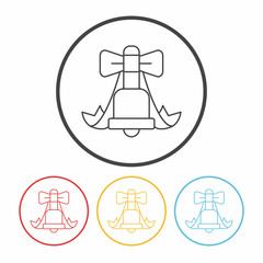 Christmas bell line icon