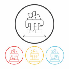 Obraz premium gifts line icon