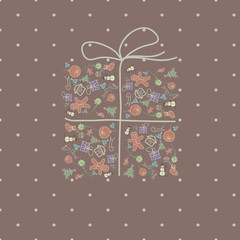 Cristmas Card - Gift - Illustration