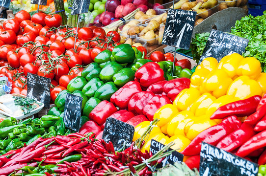 Vegetable Stand At A Market