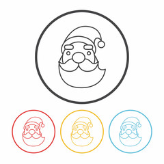 Obraz premium Santa Claus line icon