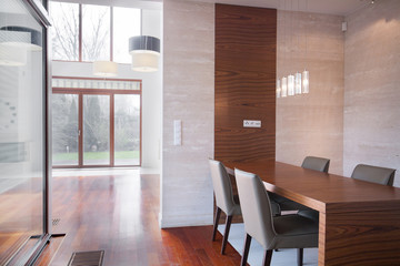 Minimalistic modern dining room