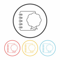 Environmental protection concept recycled paper line icon