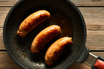 Fried sausages