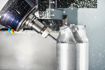 cnc metal working machining center with cutter tool